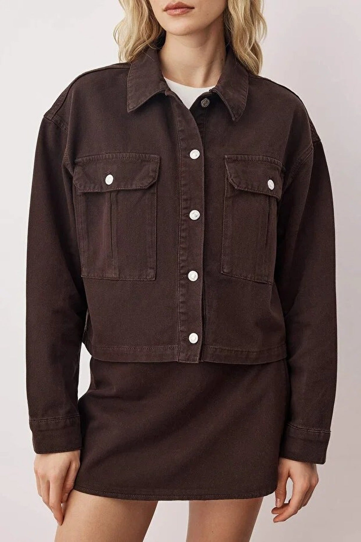 Regular Denim Jacket with Pocket Detail