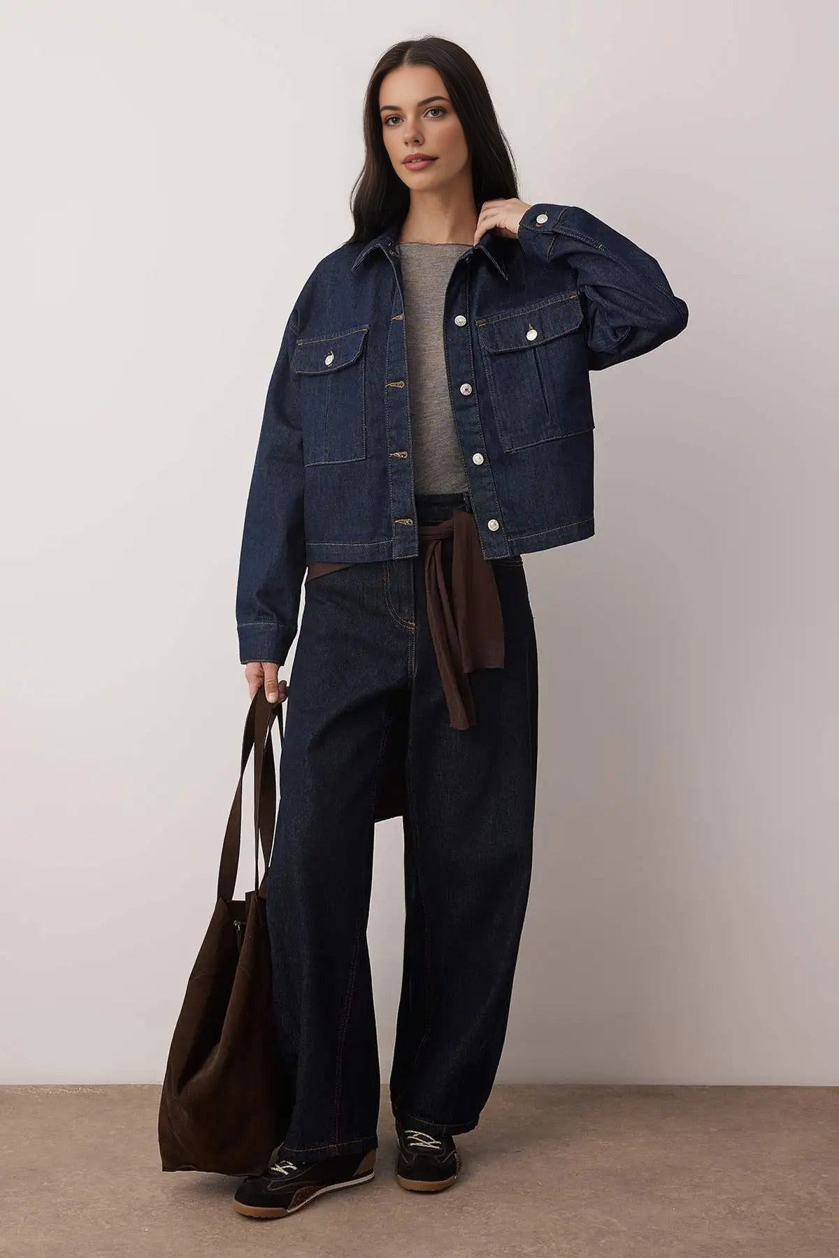 Regular Denim Jacket with Pocket Detail