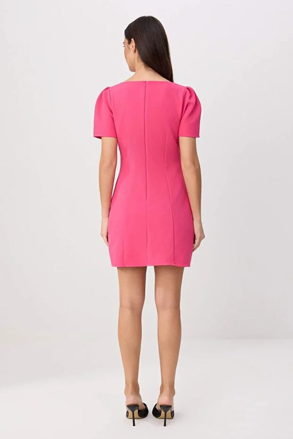 Pocket Detail Balloon Sleeve Mini Dress