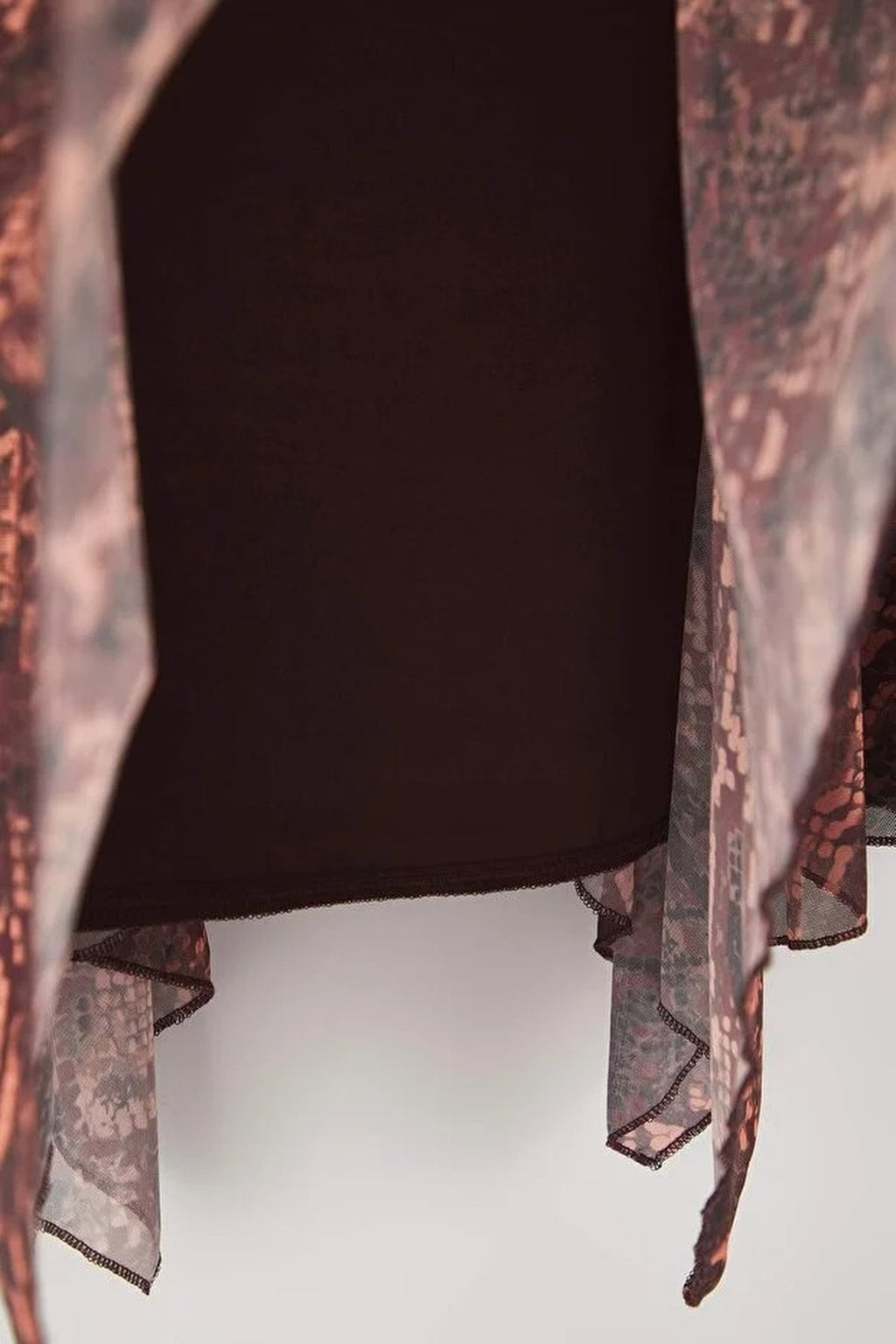 Skater Asymmetric Hem Detail Stretch Knit Skirt