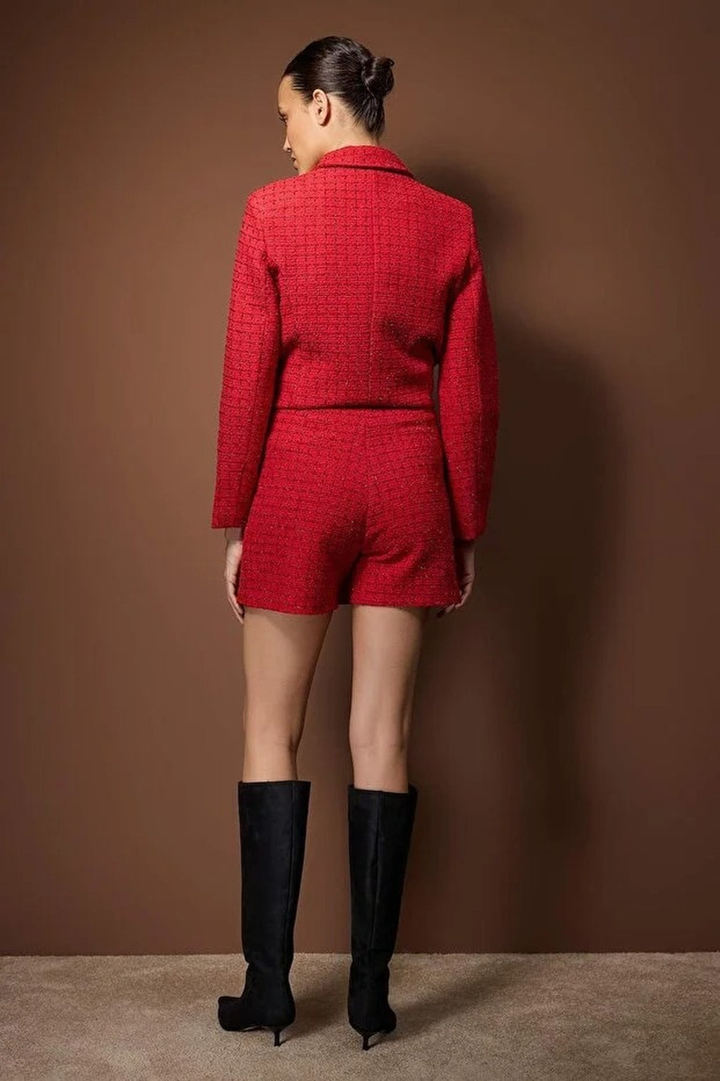 Sparkle Tweed High Waist Shorts