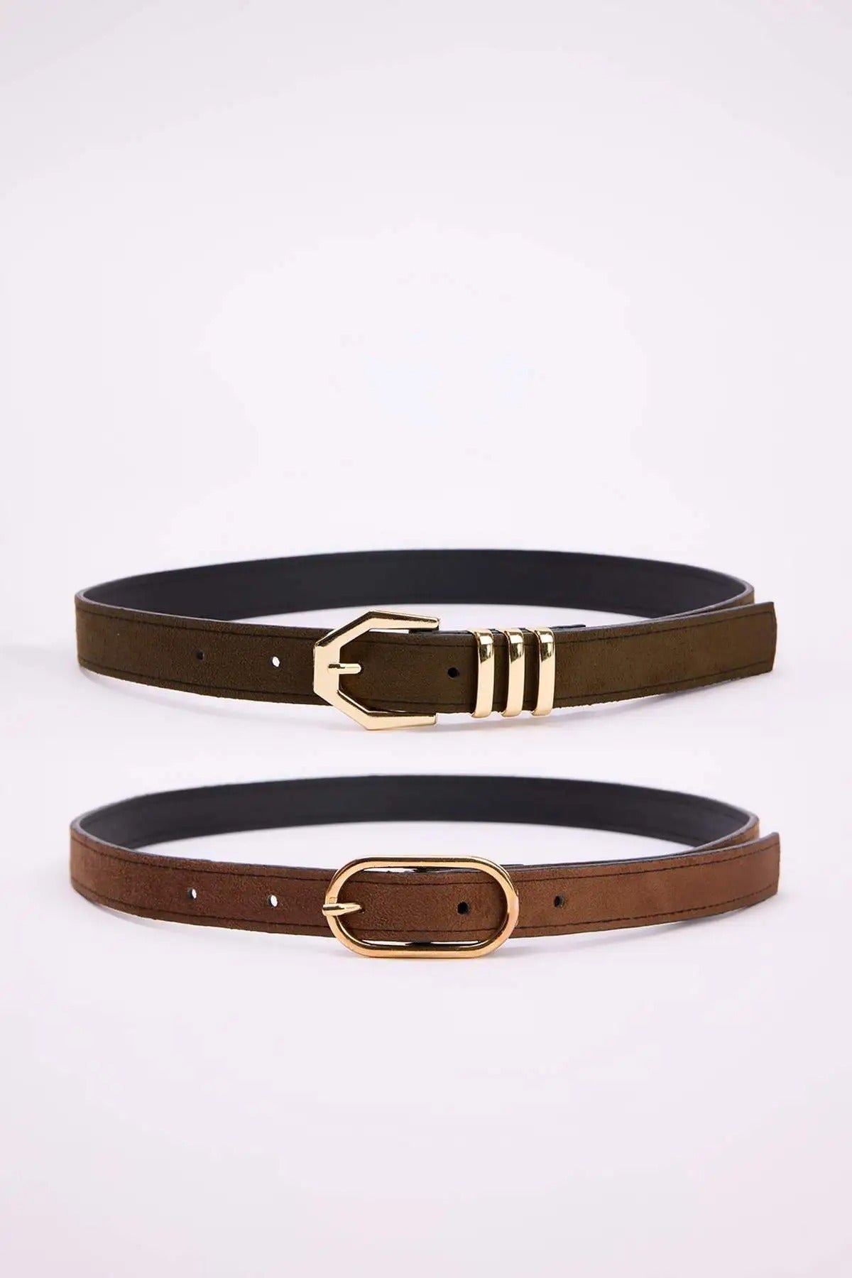 Double Pack Slim Women's Belt