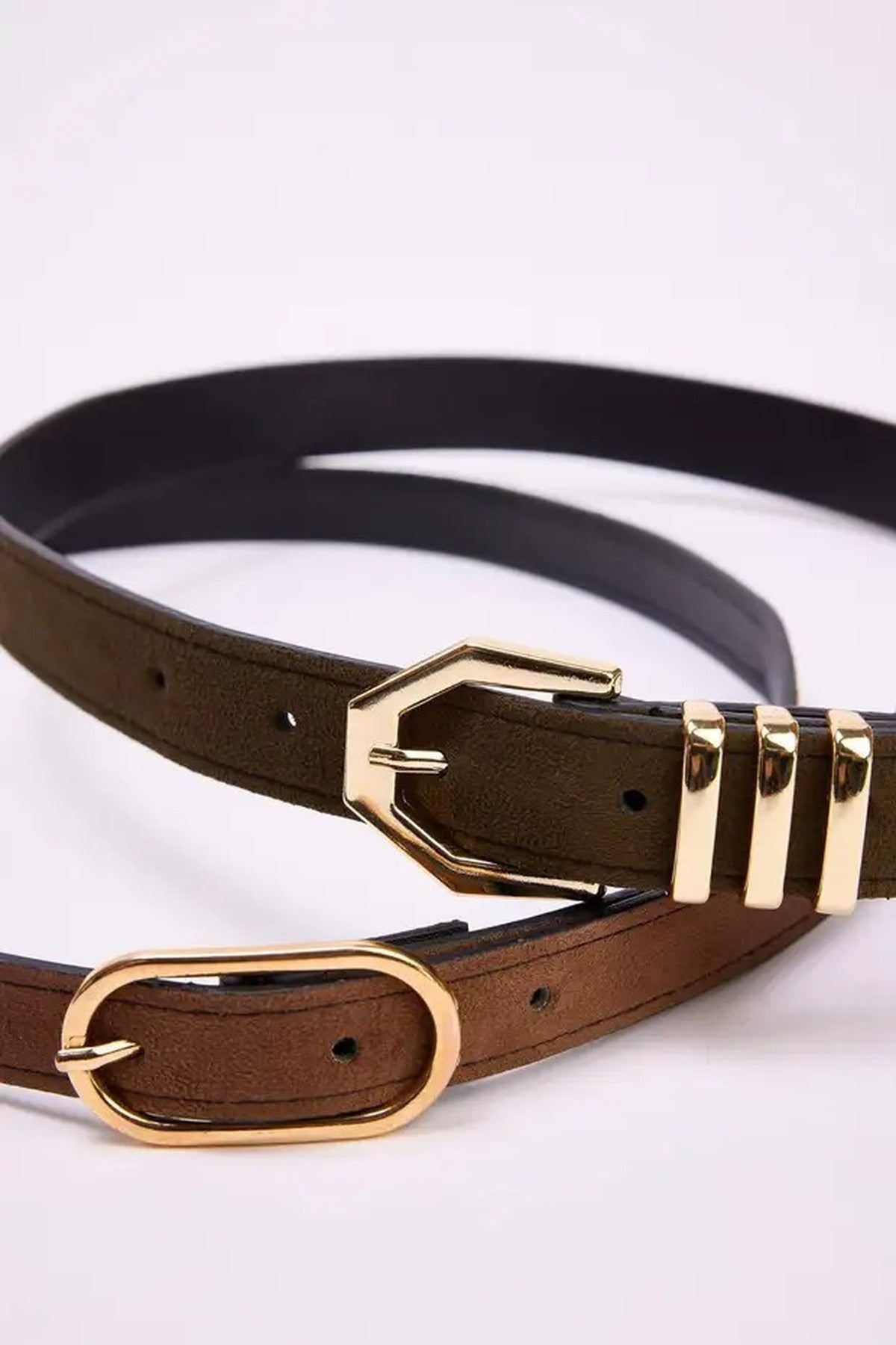 Double Pack Slim Women's Belt