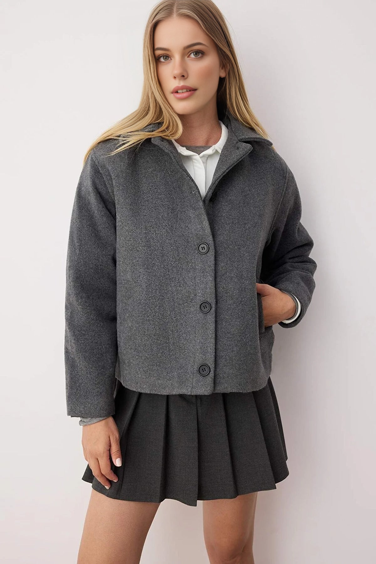 Regular Fit Cashmere Slim Jacket Coat