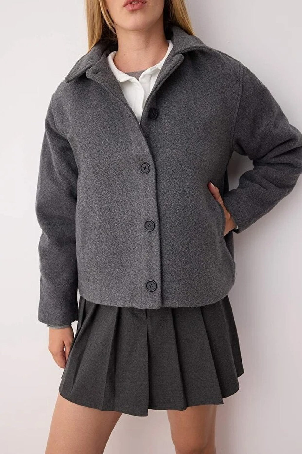 Regular Fit Cashmere Slim Jacket Coat