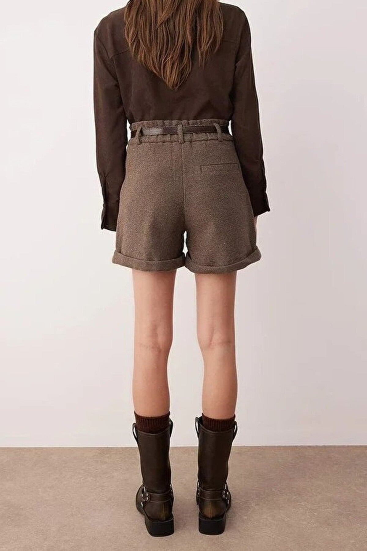 Cashmere Belted Shorts