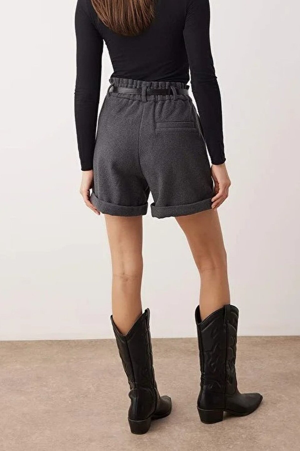 Cashmere Belted Shorts