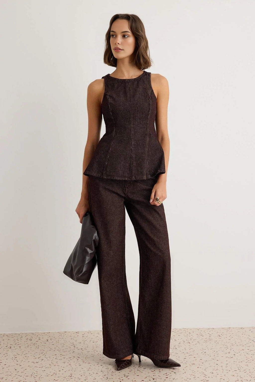 Peplum Sleeveless Blouse