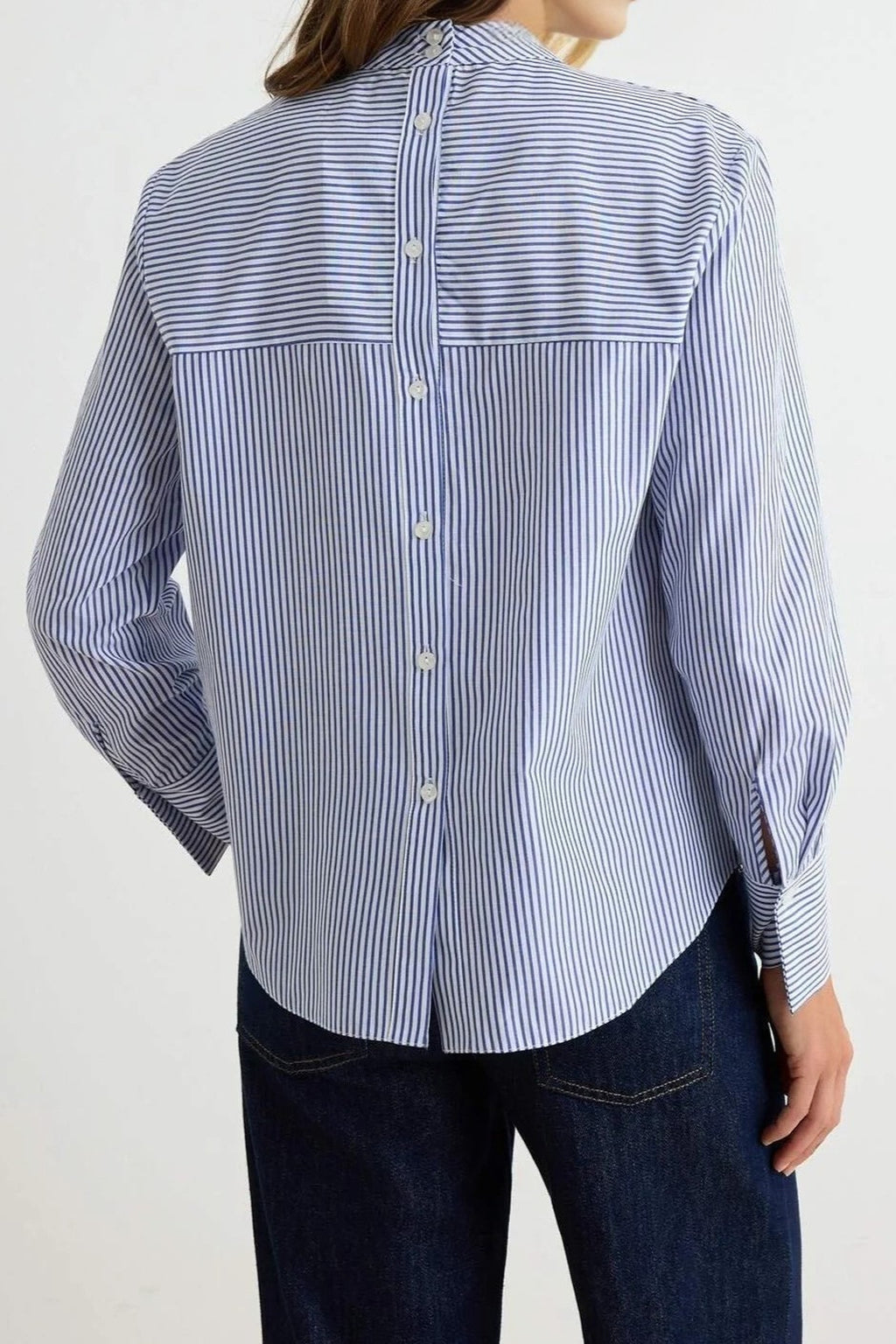 Scarf Neck Long Sleeve Relaxed Blouse