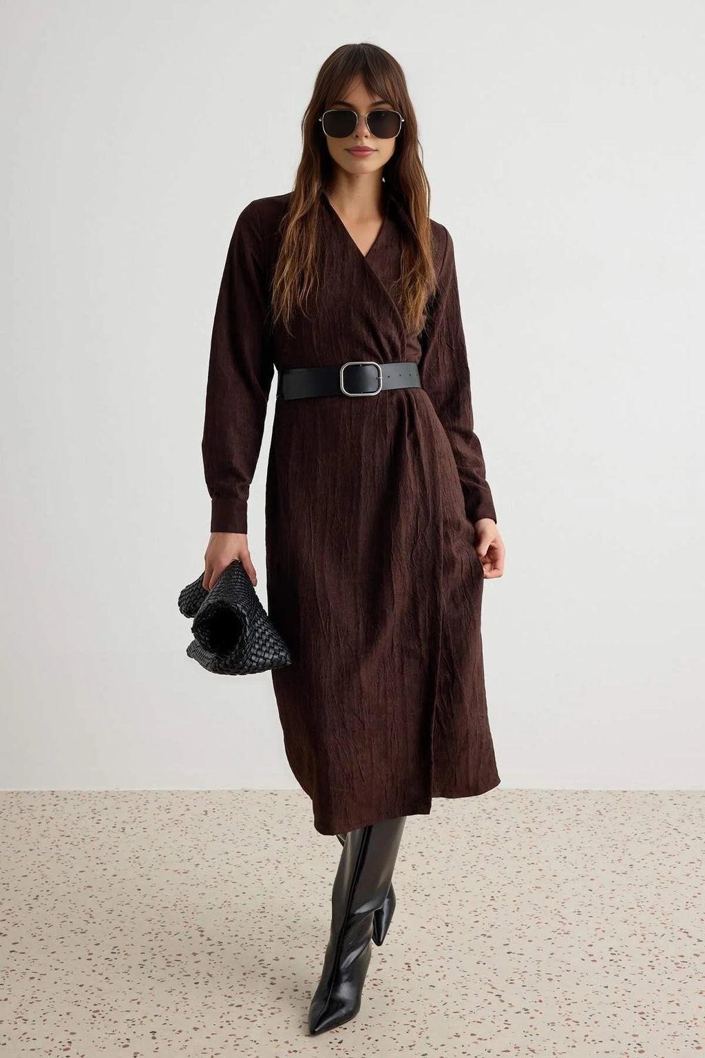 Midi Belted Shirt Dress