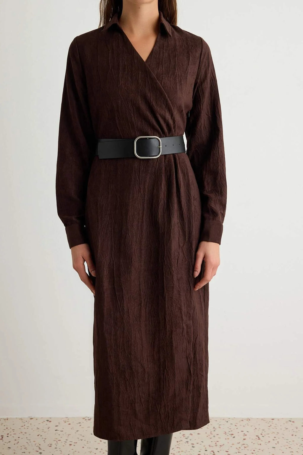 Midi Belted Shirt Dress