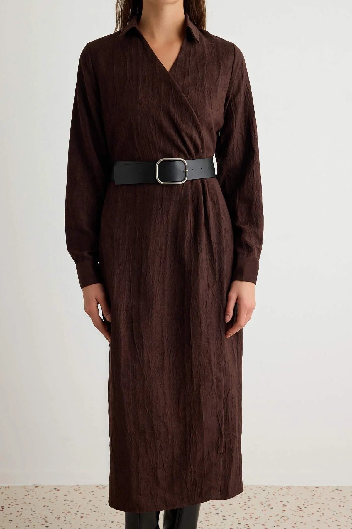 Midi Belted Shirt Dress