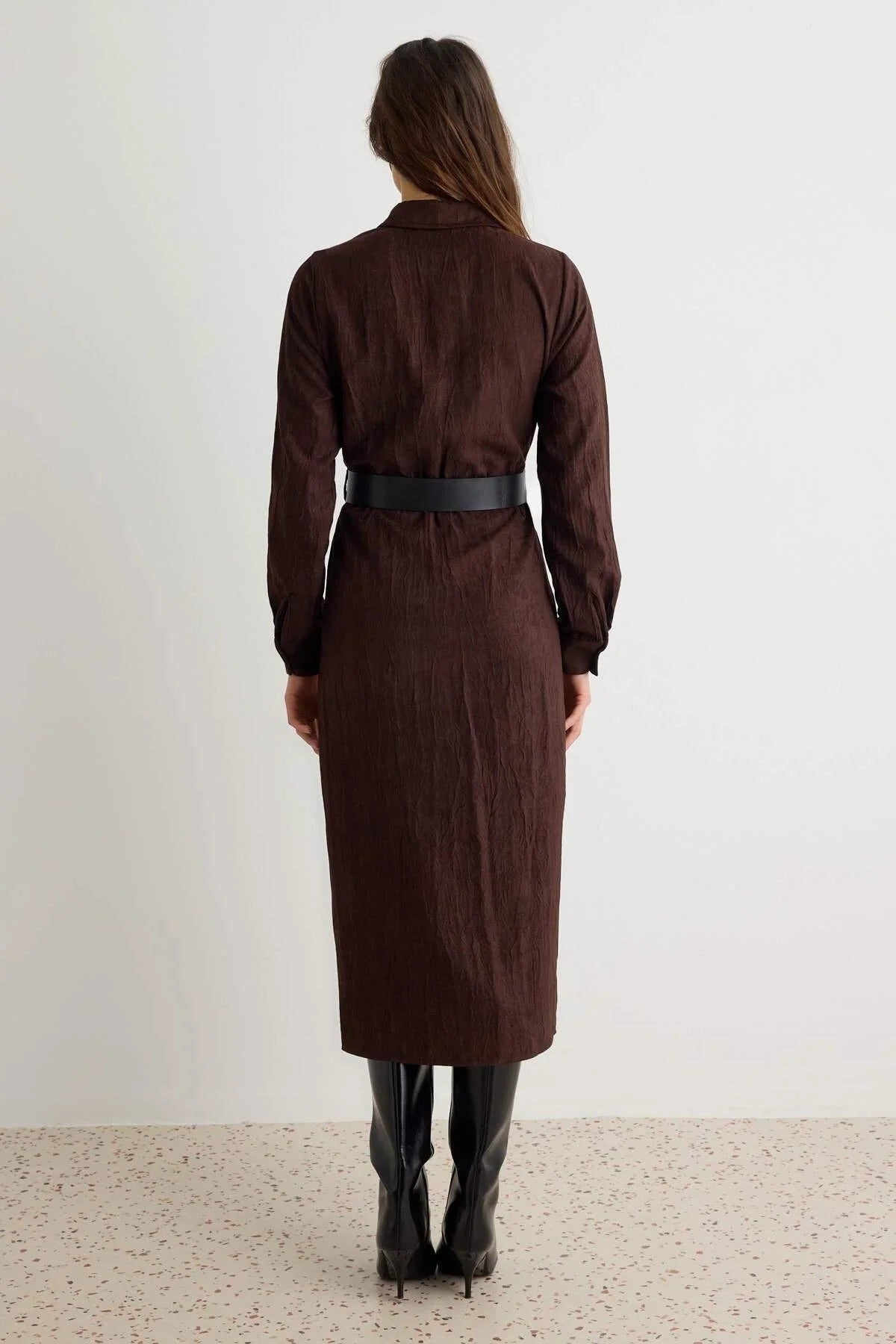 Midi Belted Shirt Dress