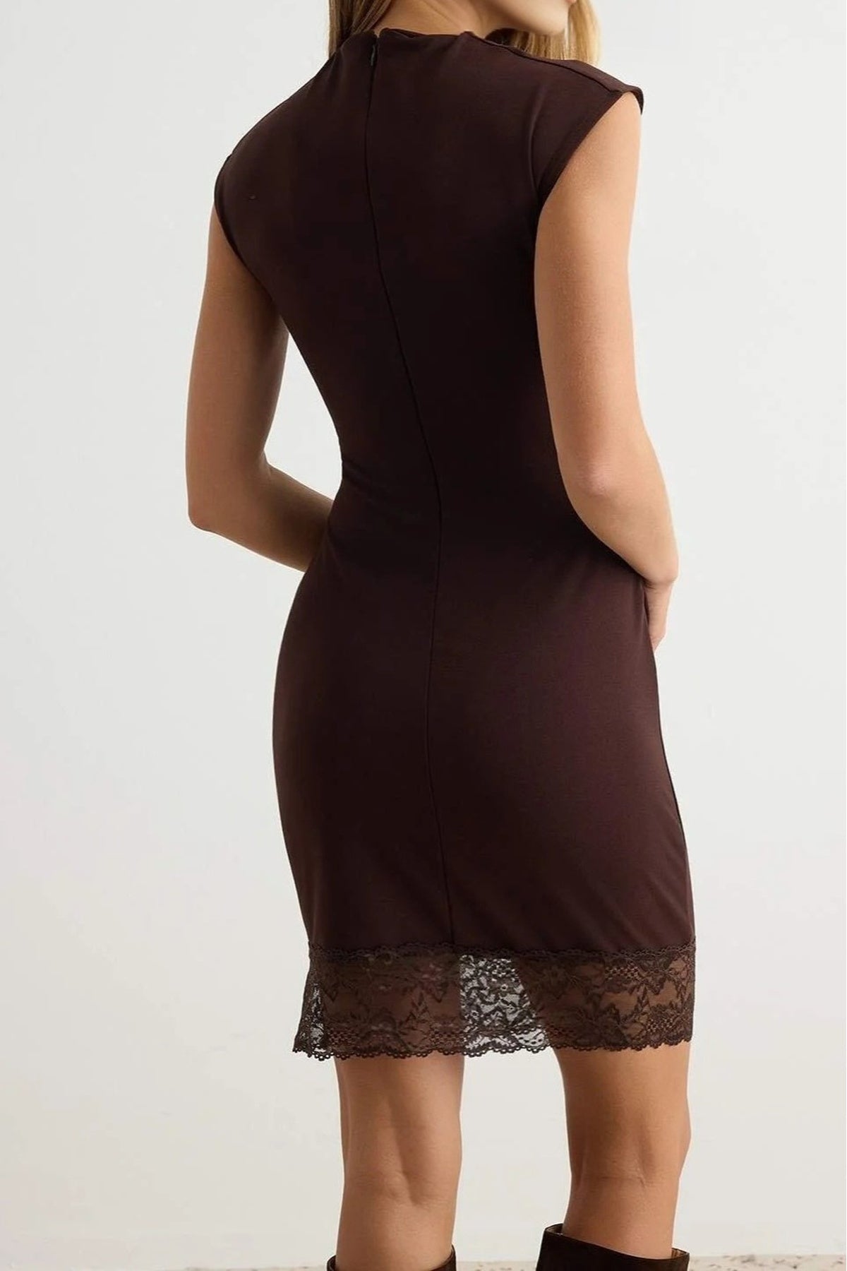 Bodycon Lace Detail Sleeveless Mini Dress