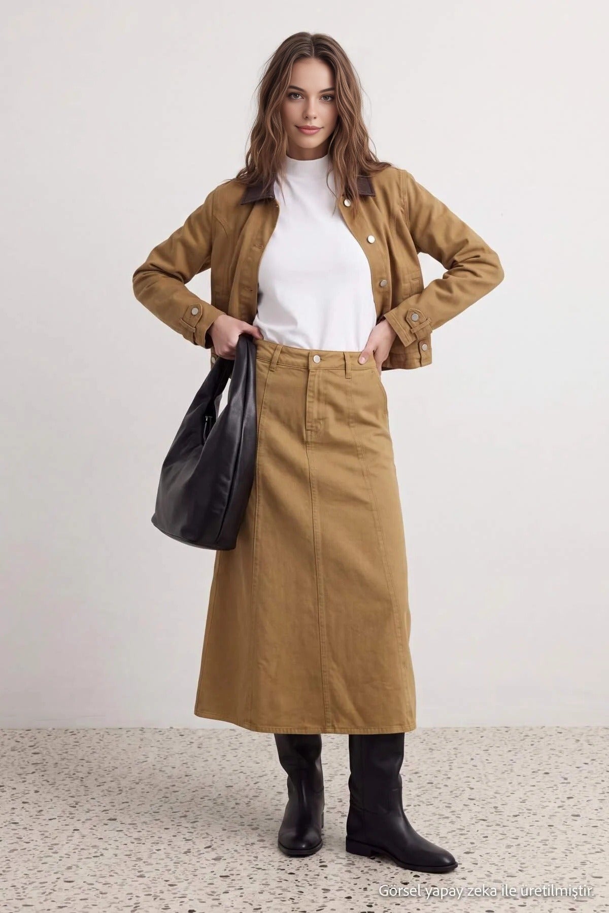 High Waist Ruffle Maxi Skirt