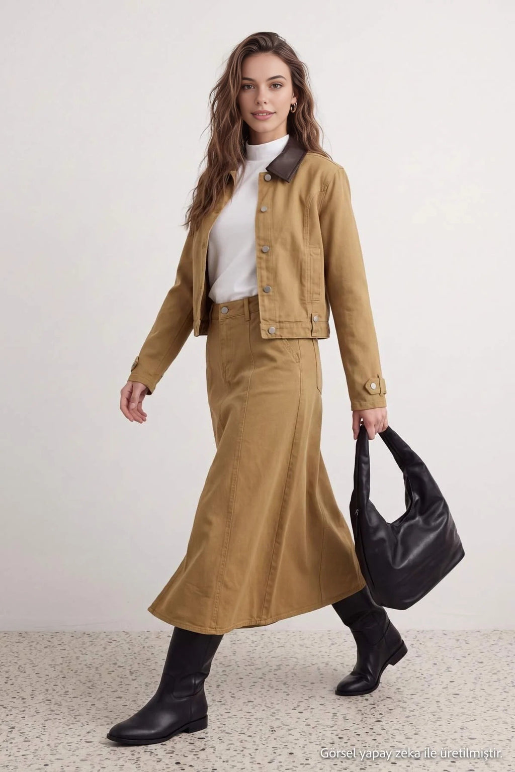 High Waist Ruffle Maxi Skirt