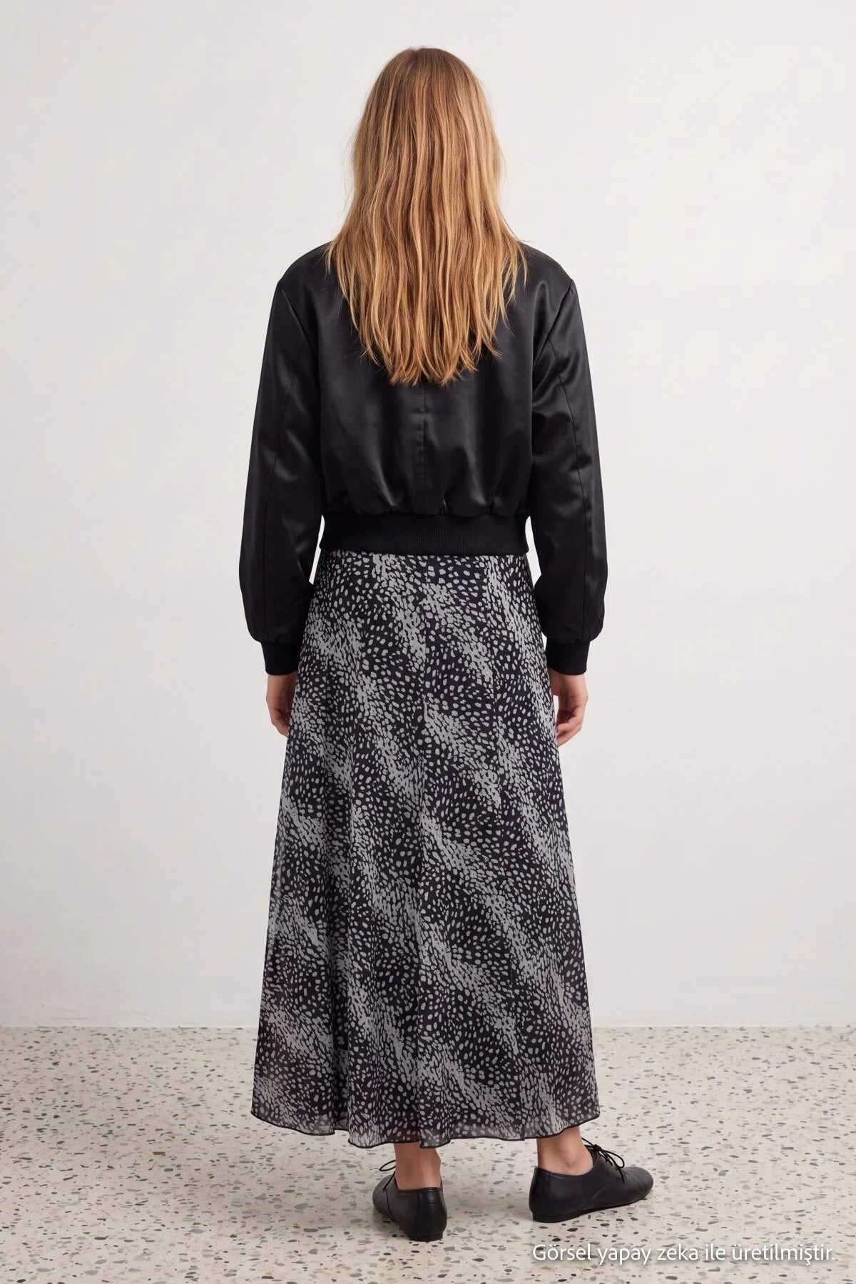 High Waist Tie Detail A-Line Midi Tulle Skirt
