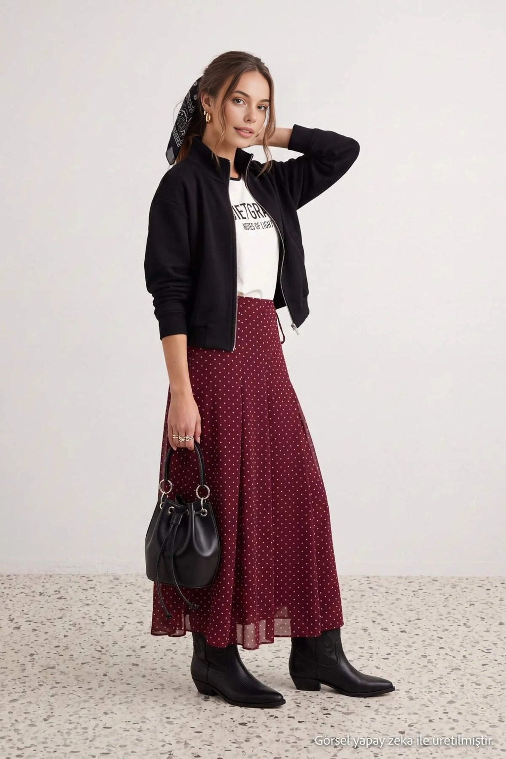 High Waist Tie Detail A-Line Midi Tulle Skirt
