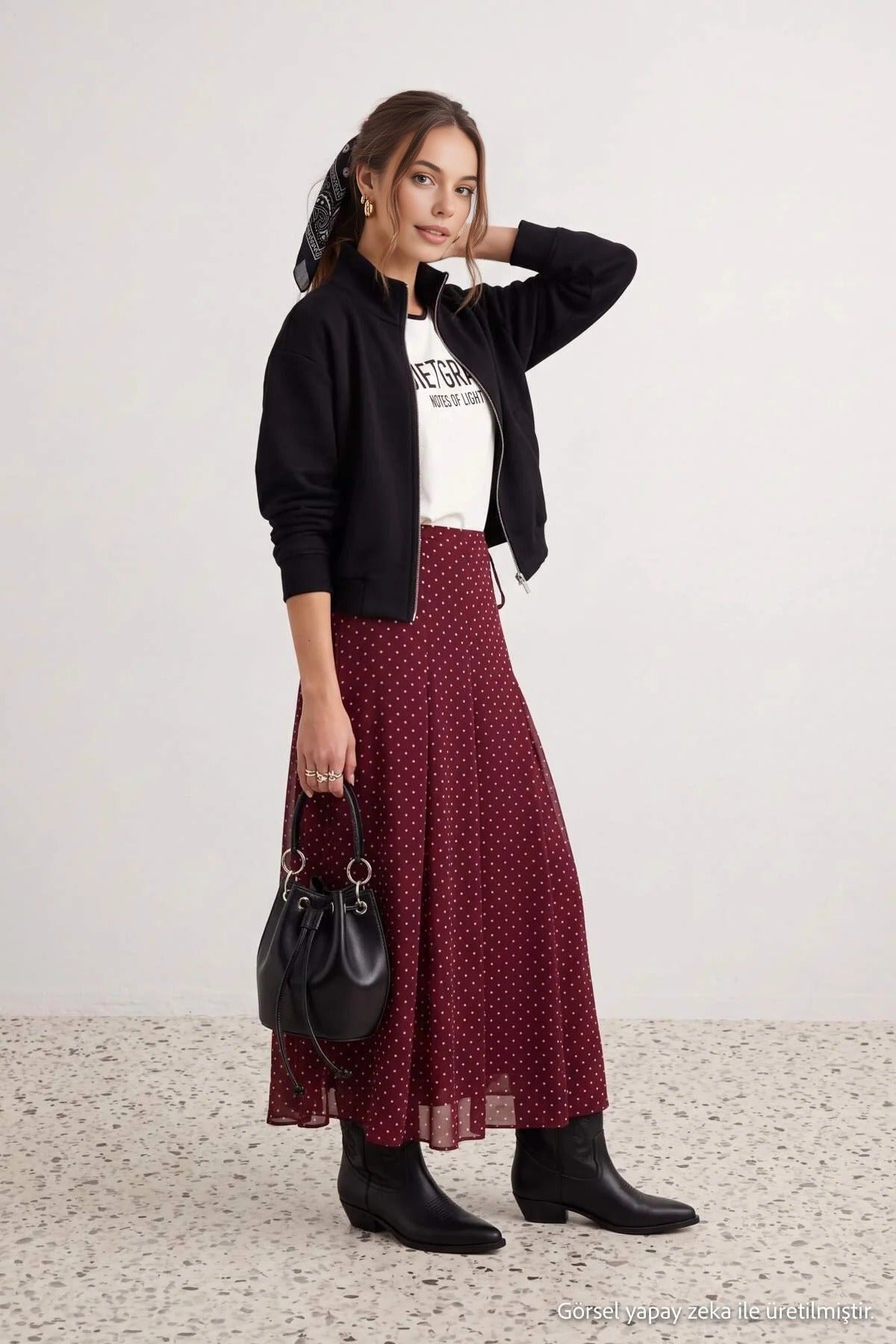 High Waist Tie Detail A-Line Midi Tulle Skirt