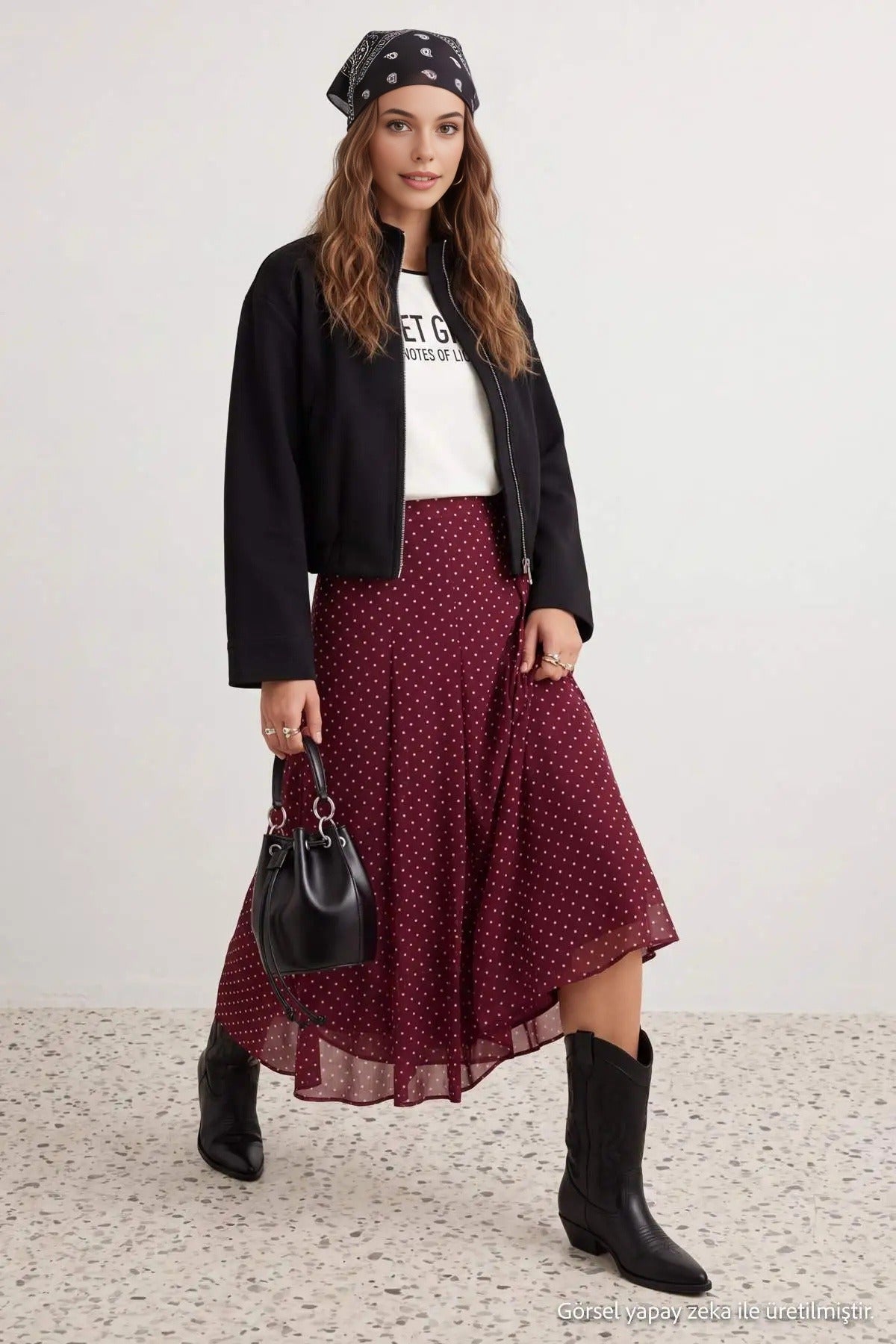 High Waist Tie Detail A-Line Midi Tulle Skirt