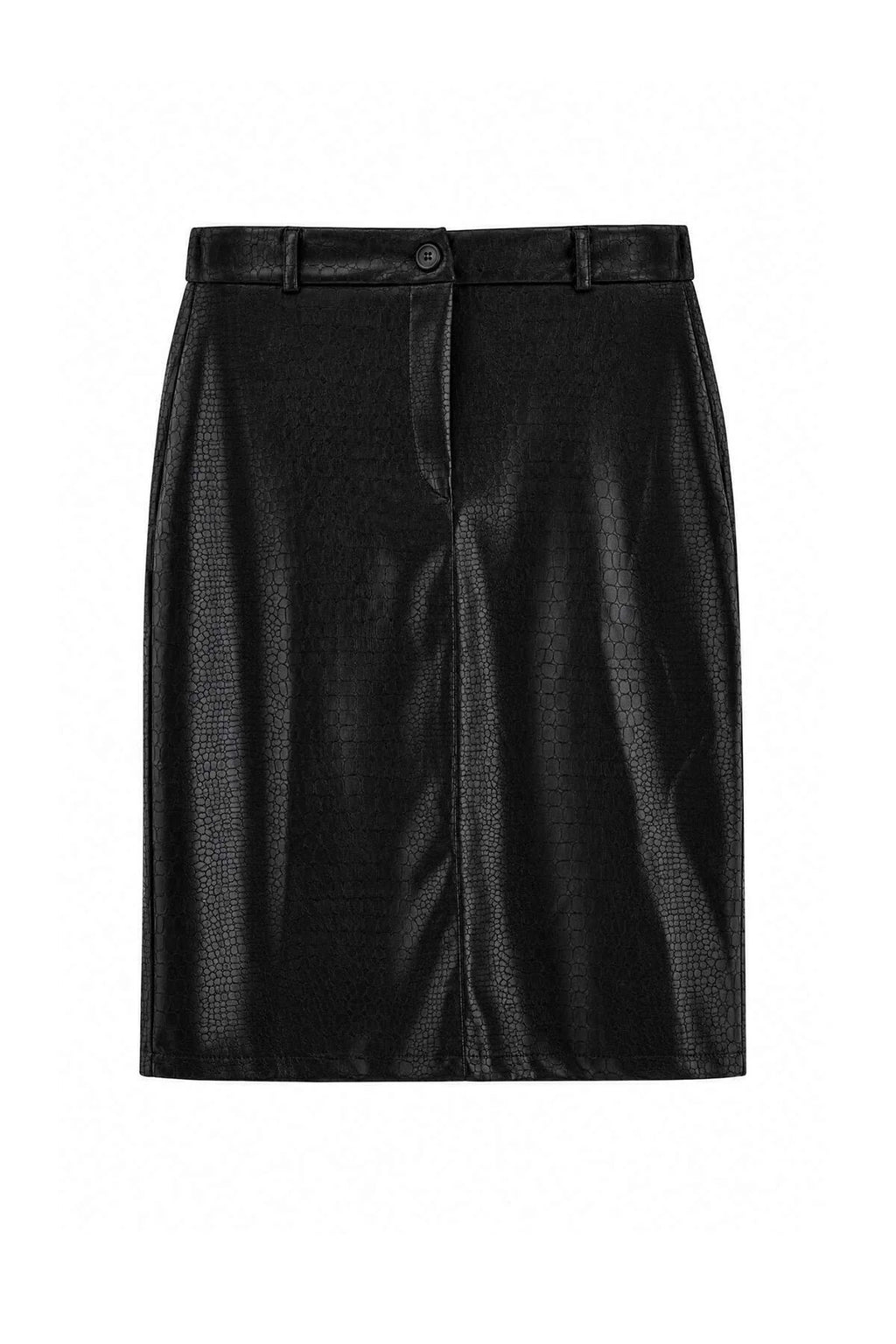 High Waisted Midi Pencil Skirt