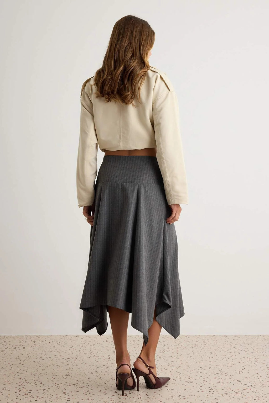 Asymmetric Midi Skirt