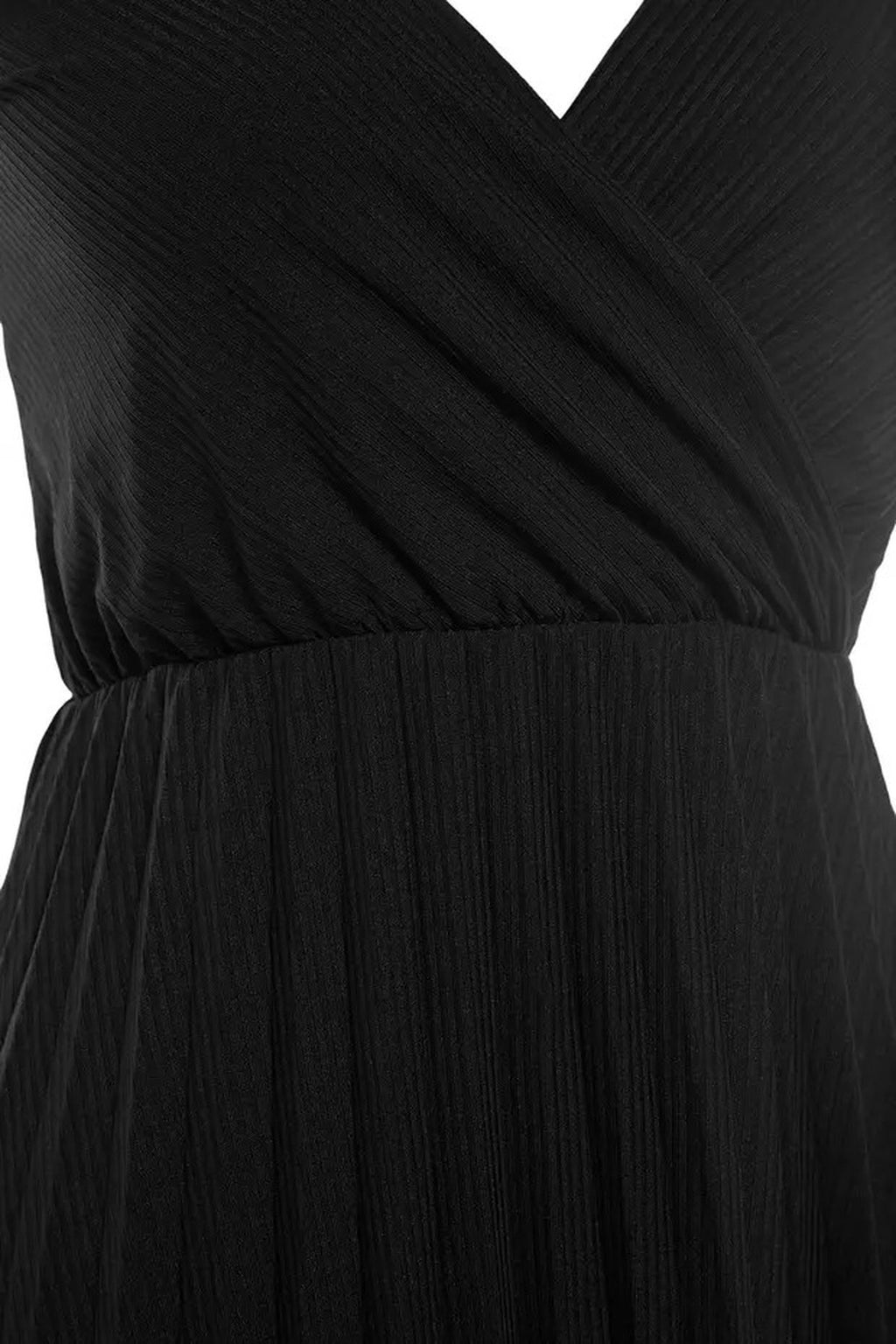 Printed Wrap V-Neck Adjustable Straps Pleated Midi Dress