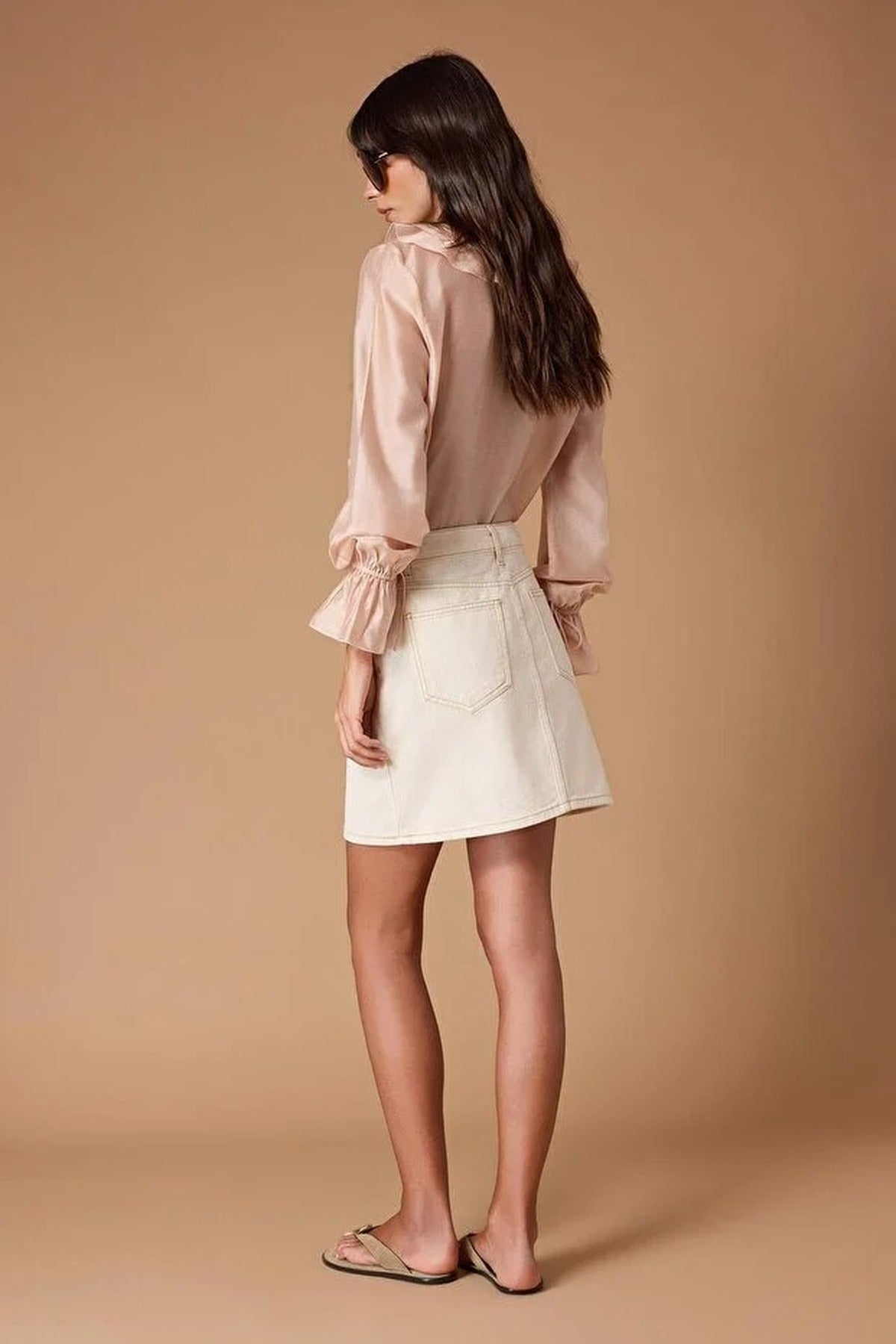 Basic High Waist Mini Denim Skirt
