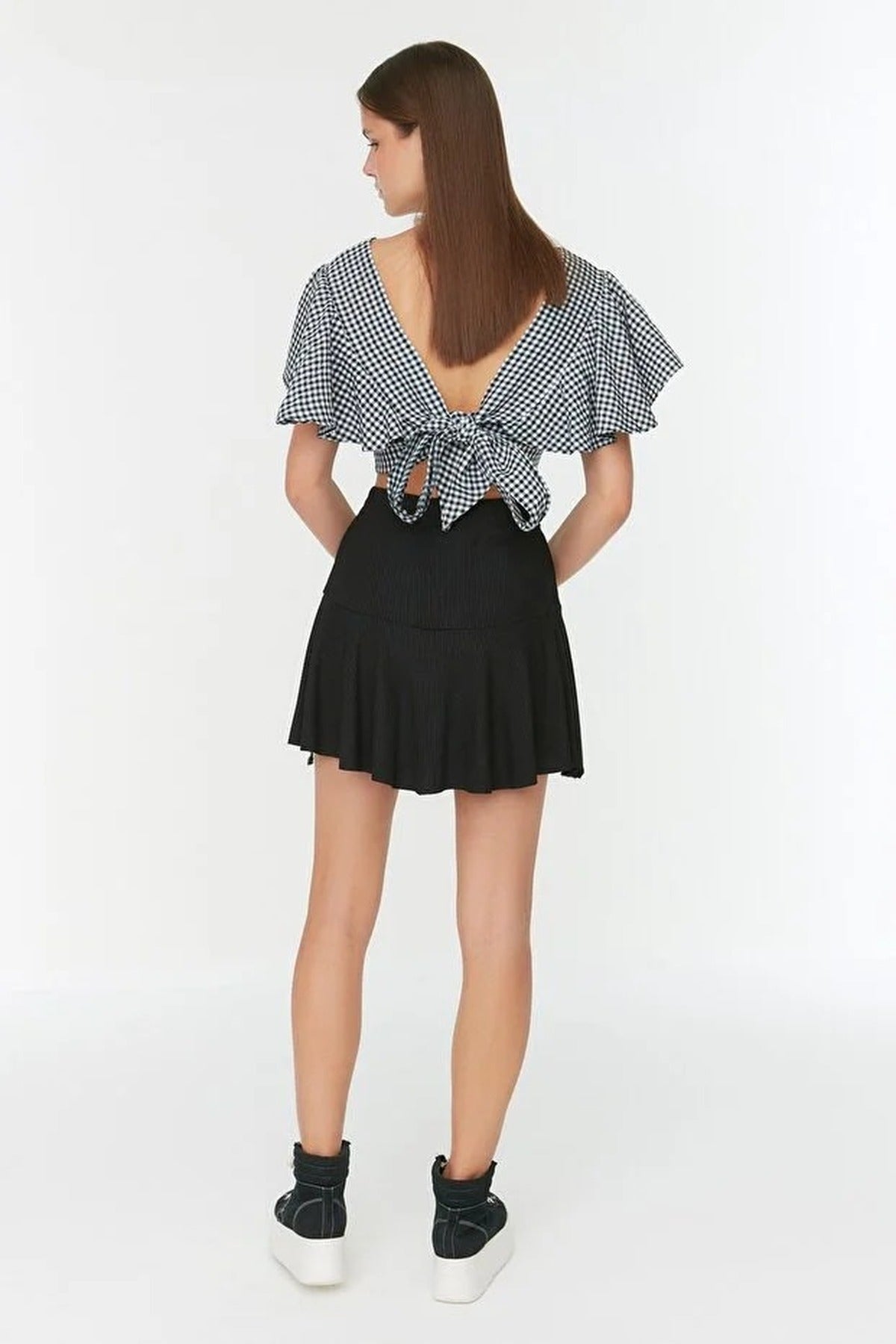 High Waist Mini Knitted Short Skirt