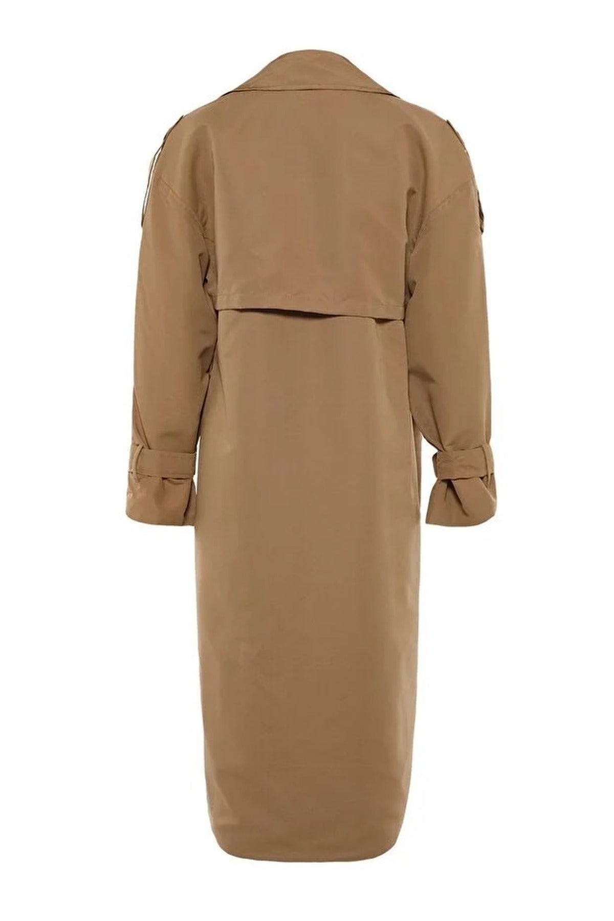 Oversize Belted Water Resistant Long Trench Coat