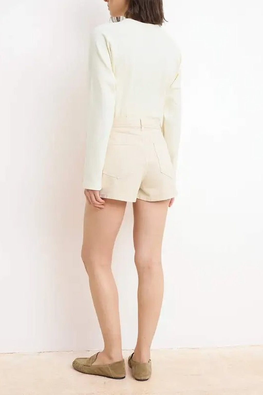 Front Button High Waist Mini Denim Shorts