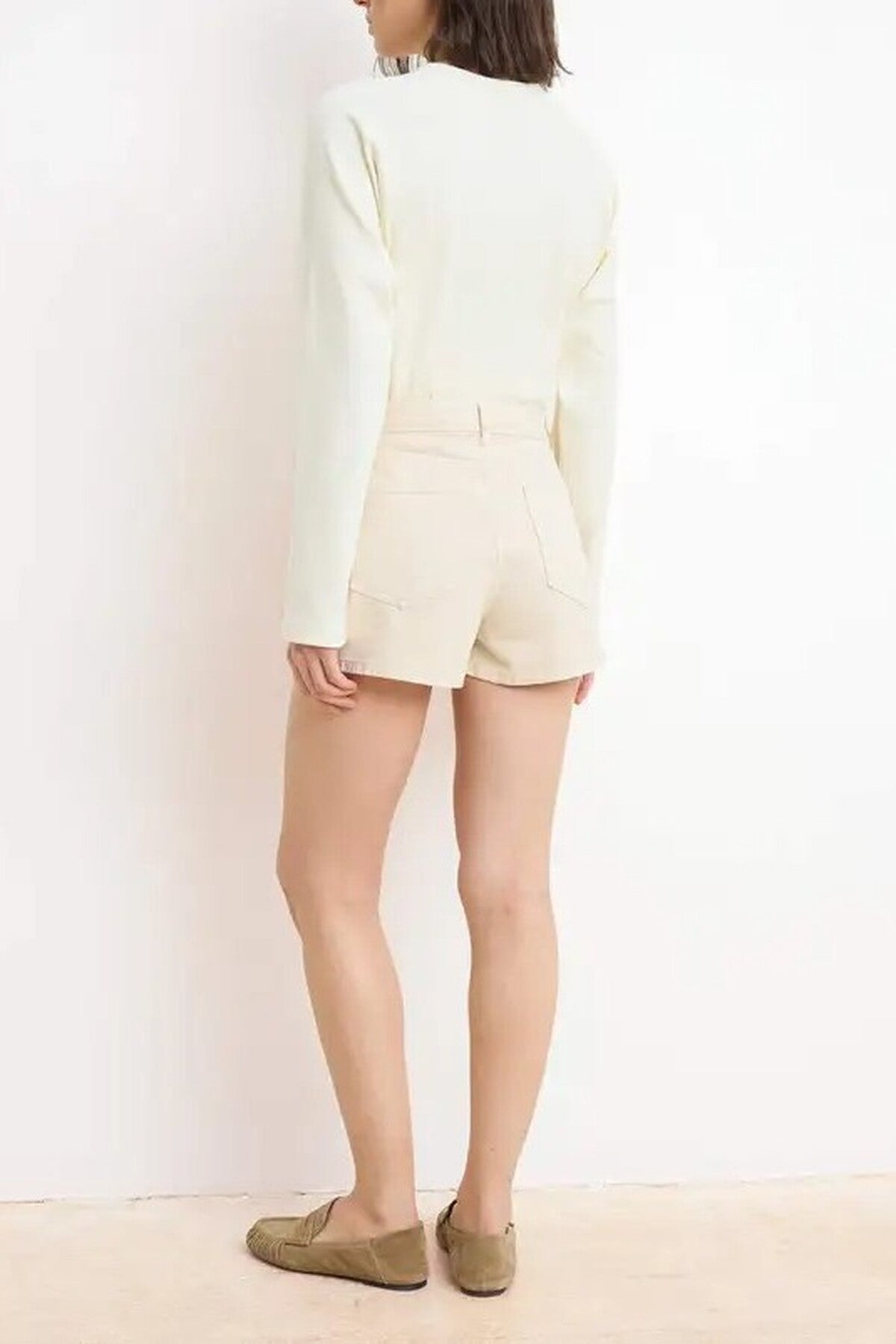 Front Button High Waist Mini Denim Shorts
