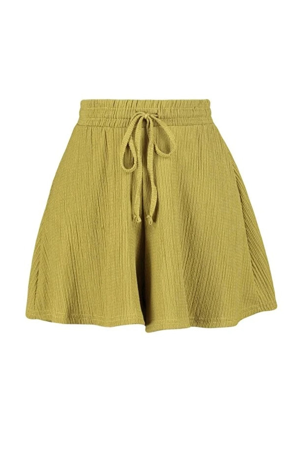 Regular Fit Normal Waist Textured Knit Shorts
