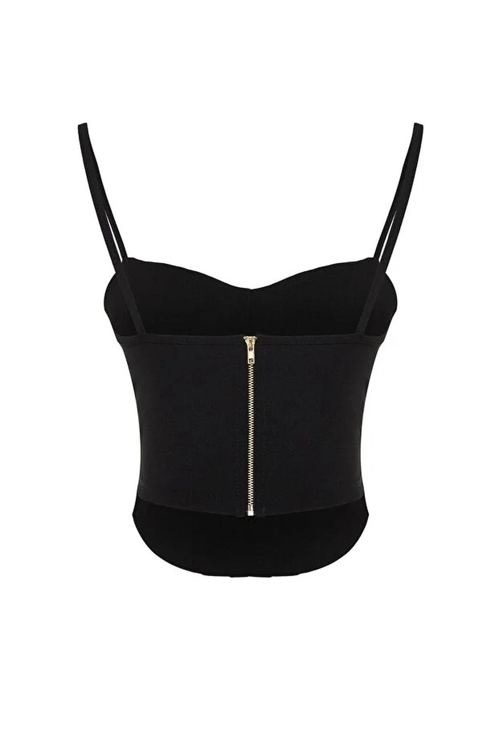 Fitted Crop Adjustable Strap Sweetheart Neck Bustier