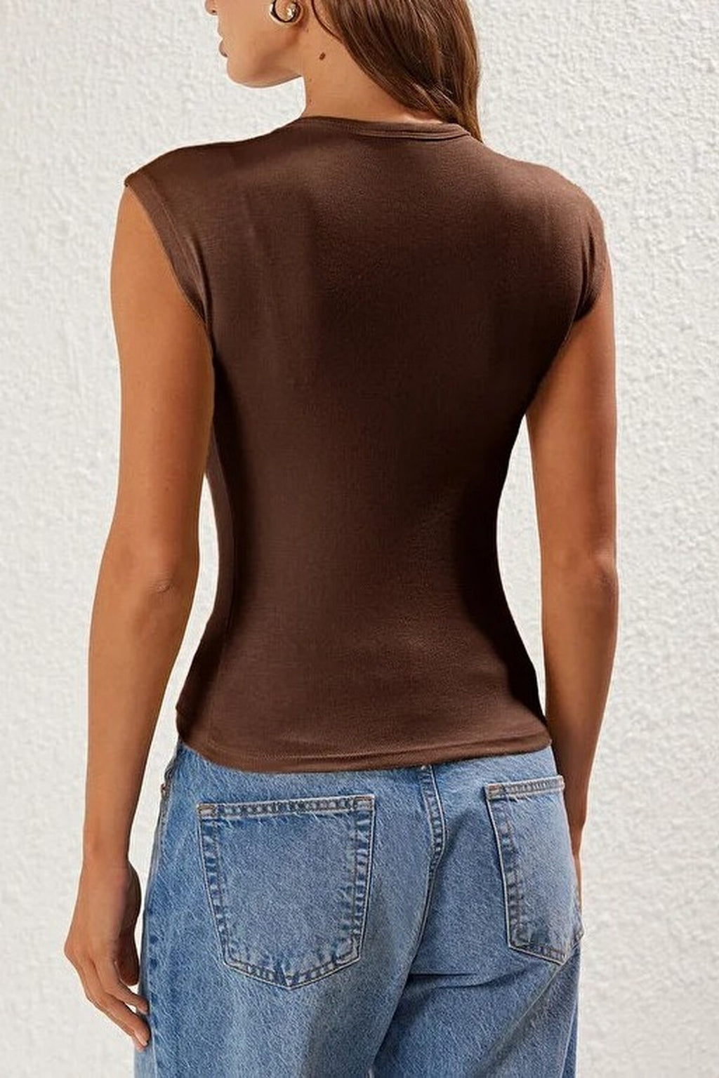 Viscose Fitted Knit Blouse