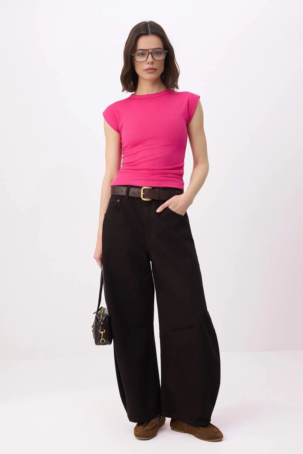 Viscose Fitted Knit Blouse