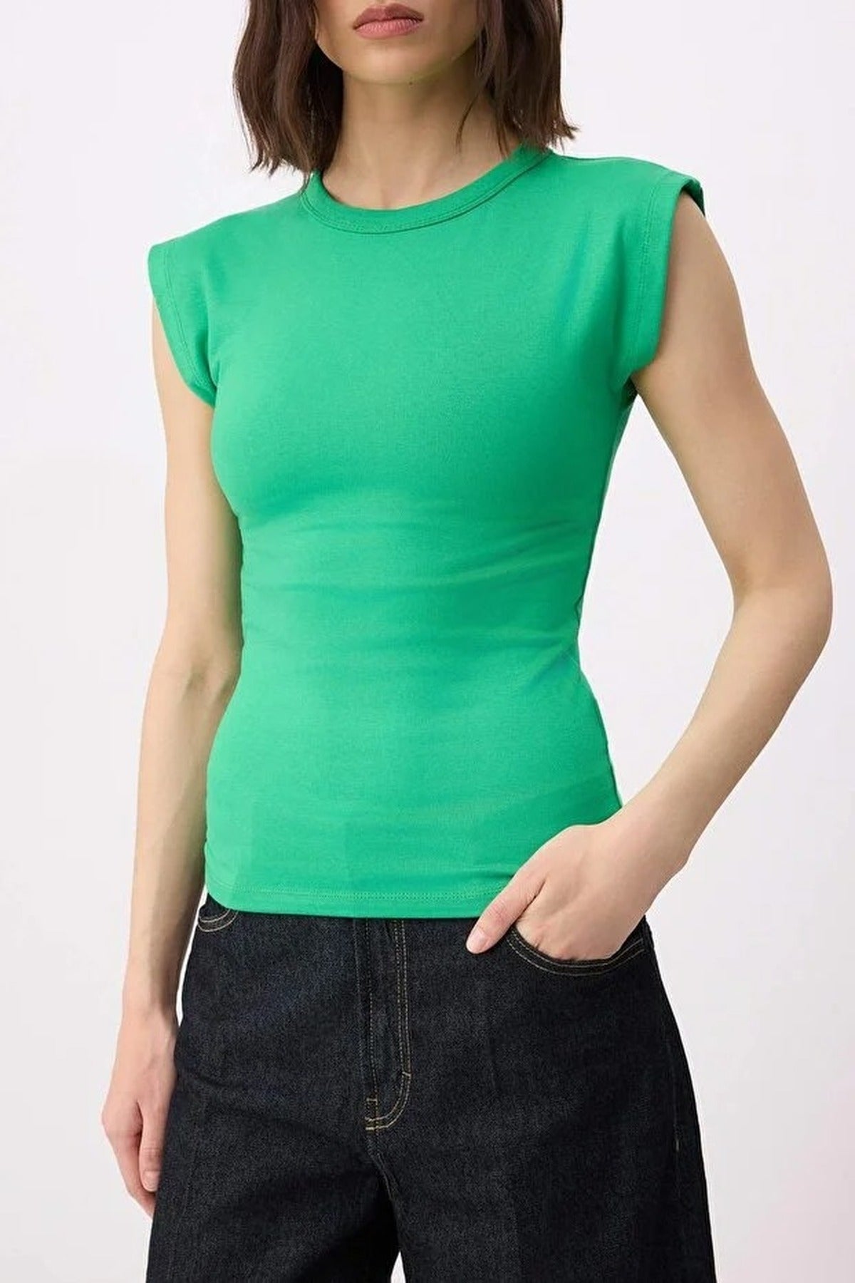 Viscose Fitted Knit Blouse