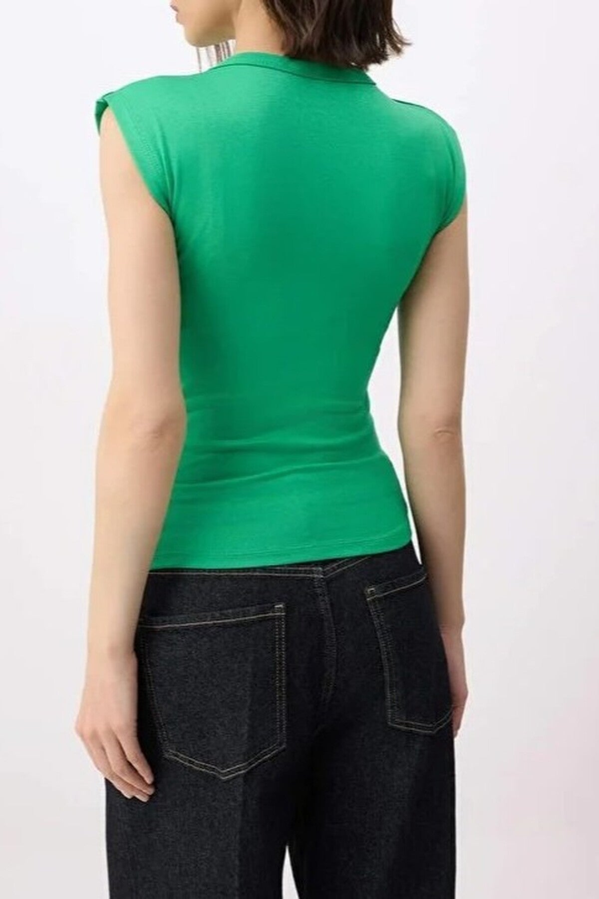 Viscose Fitted Knit Blouse