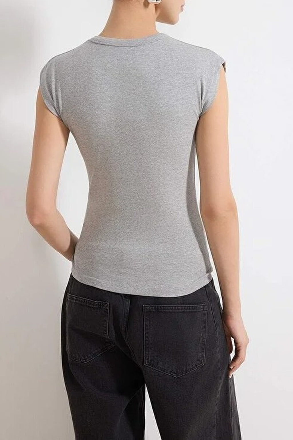 Viscose Fitted Knit Blouse