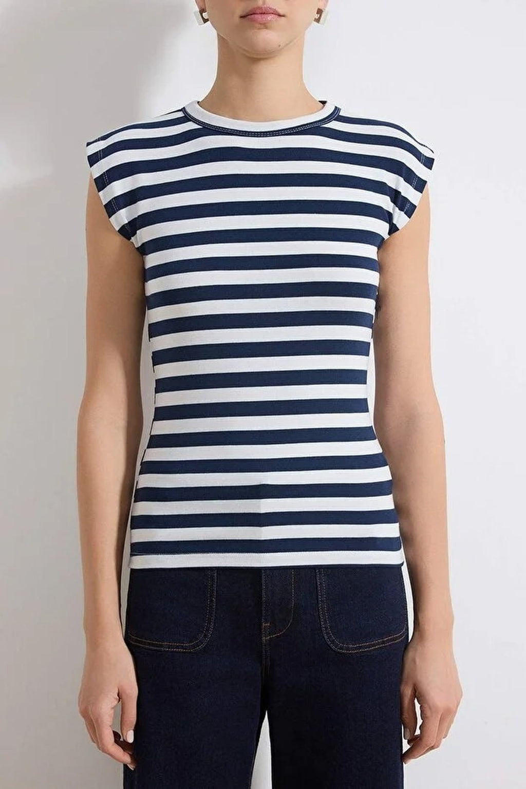 Viscose Fitted Knit Blouse