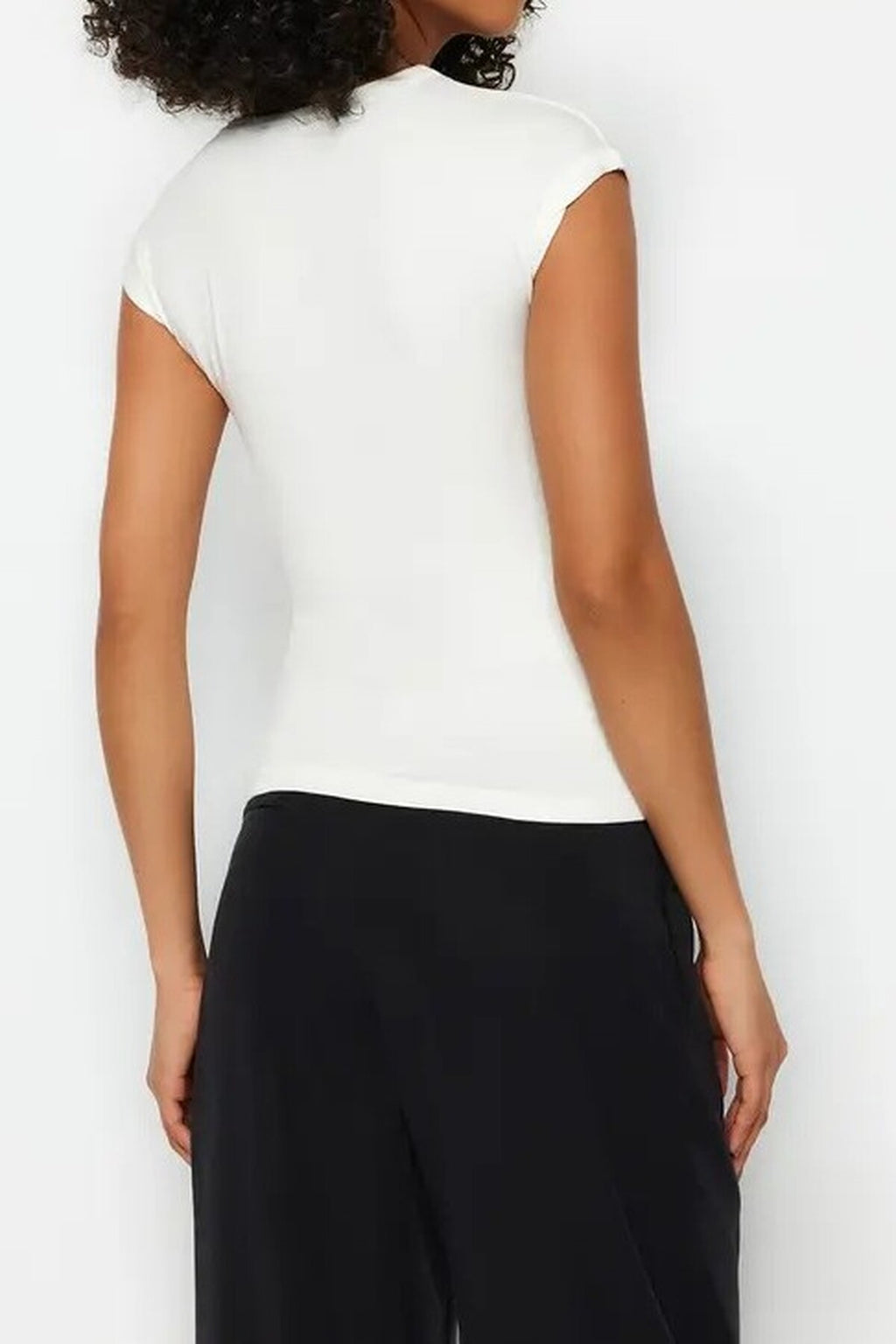 Viscose Fitted Knit Blouse