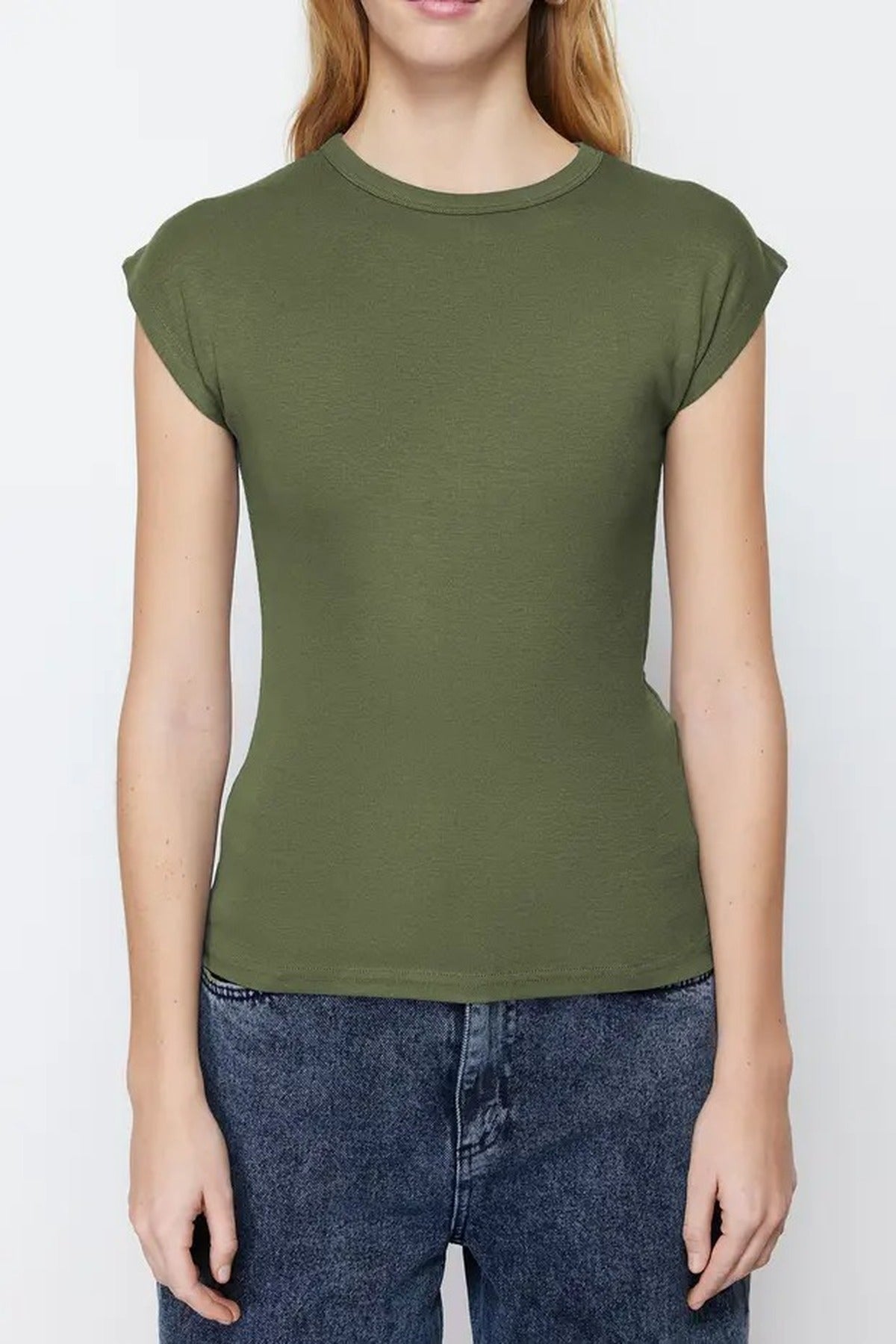 Viscose Fitted Knit Blouse