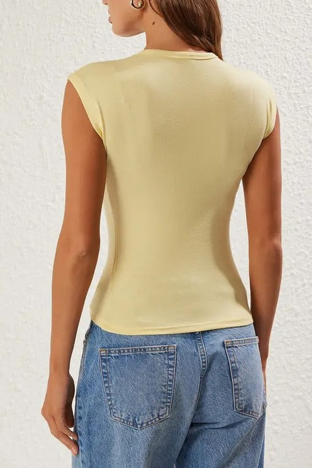 Viscose Fitted Knit Blouse