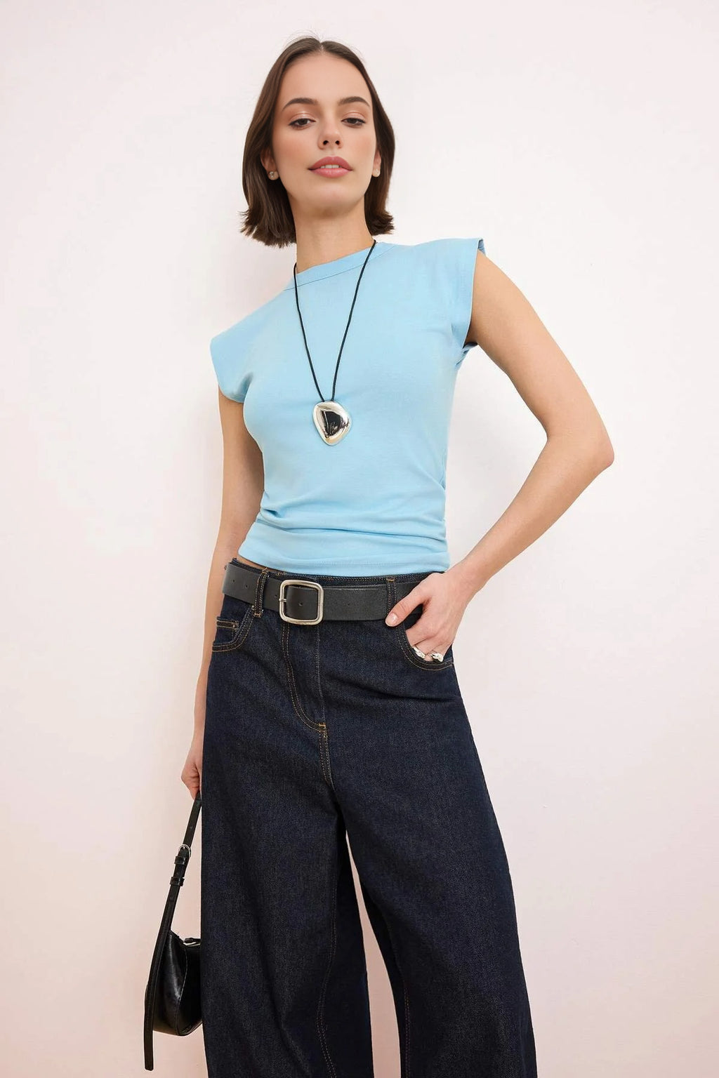 Viscose Fitted Knit Blouse