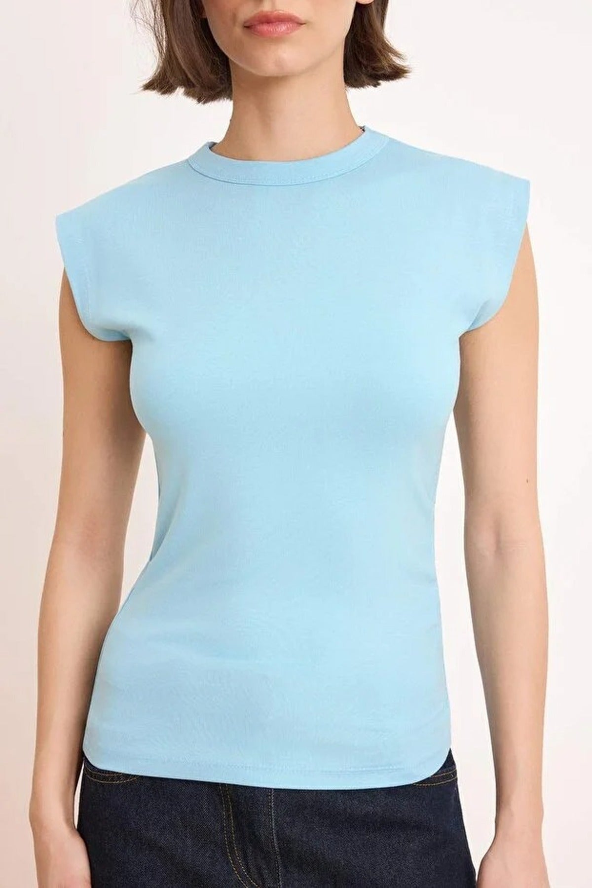 Viscose Fitted Knit Blouse