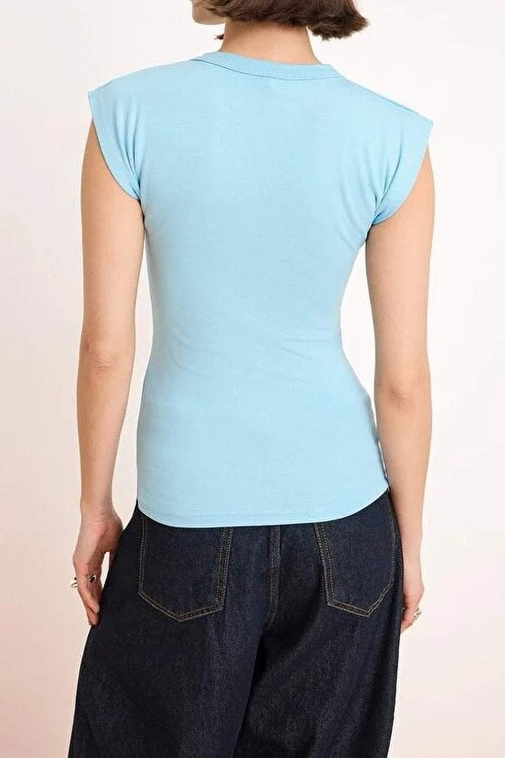 Viscose Fitted Knit Blouse