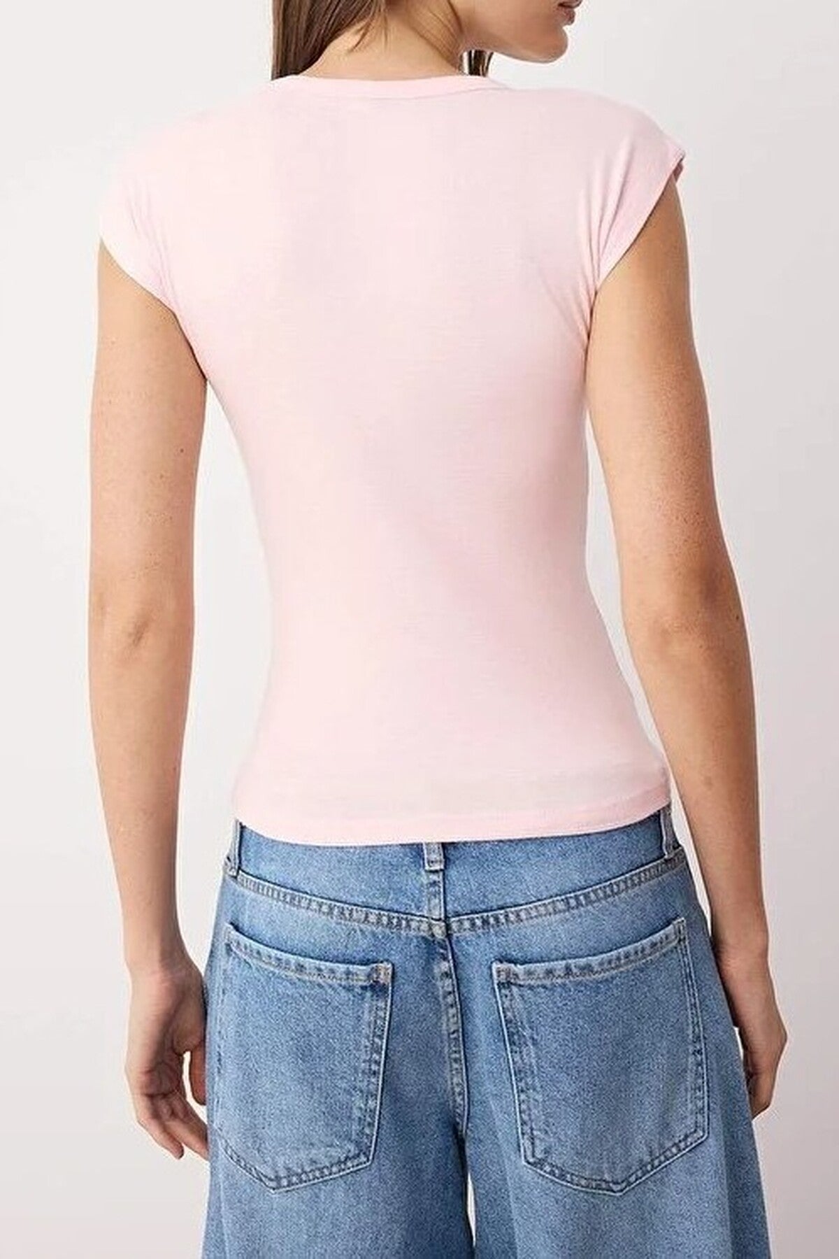 Viscose Fitted Knit Blouse