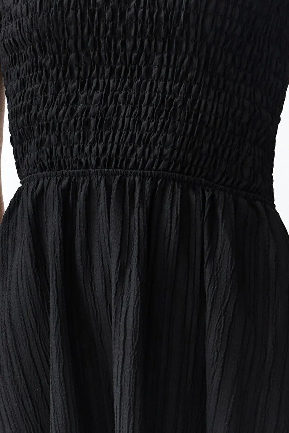 Waist-Leg Embellished One-Shoulder Midi Woven Dress