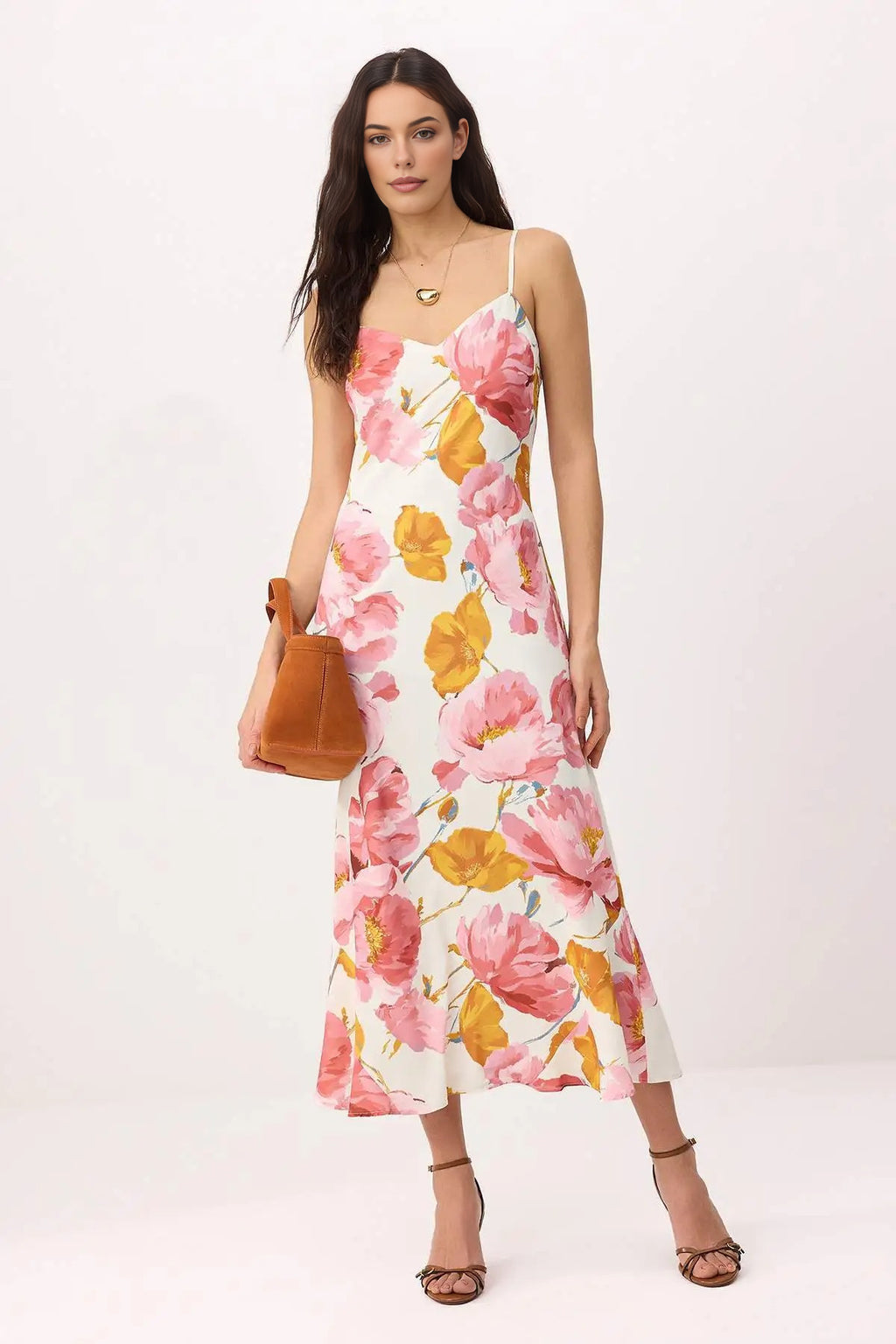 Floral A-Line Maxi Woven Dress