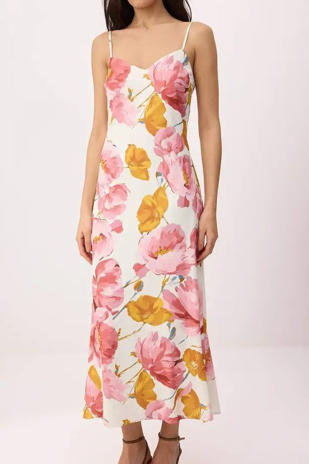 Floral A-Line Maxi Woven Dress